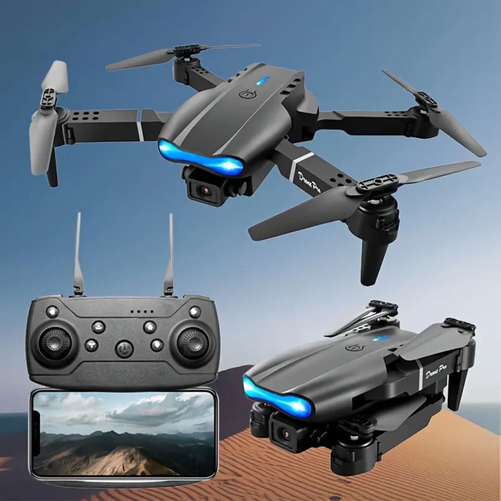 E99 Pro Drone With HD Camera WiFi FPV HD Dual Foldable RC Quadcopter